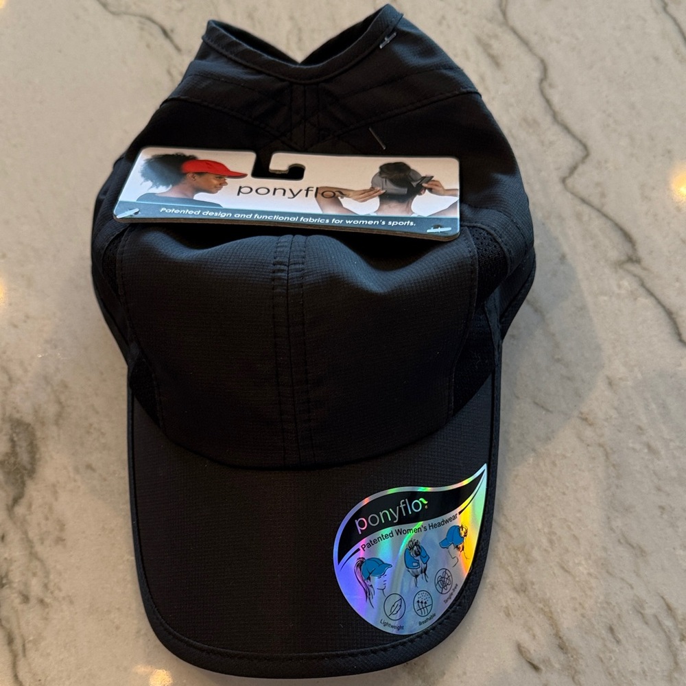 Ponyflo Black Women's Sports Hat